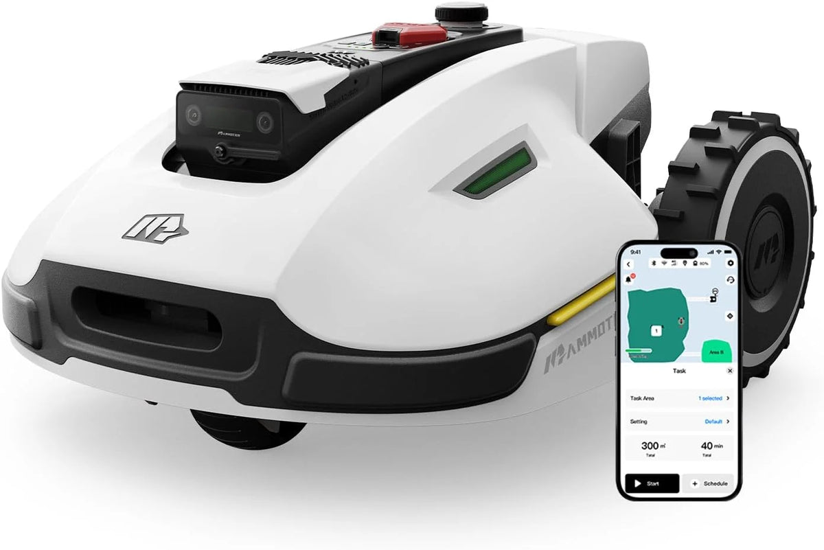 MAMMOTION YUKA 3000 Robot koszący bez przewodu ograniczającego, NetRTK+Vision, bez anteny RTK, automatyczne mapowanie, maks. 4000 m², zalecane 3000 m², z modułem 4G, nachylenie 50%