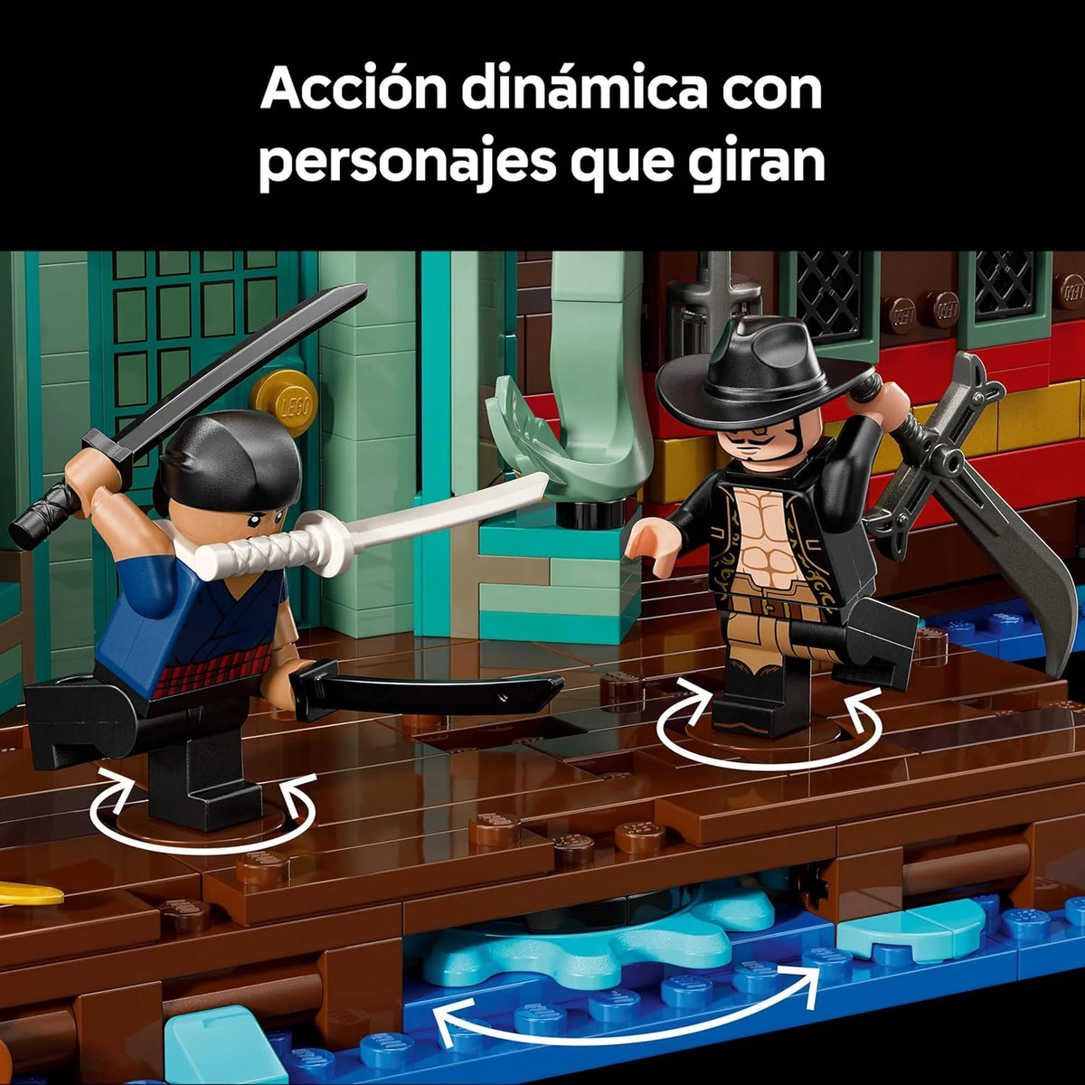 One Piece Restaurante Flotante Baratie - Model Statku dla Dorosłych - Dekoracja Anime ze Szczegółowym Wnętrzem i 10 Minifigurkami W Tym Luffy, Nami i Sanji - Prezent dla Fanów 75640
