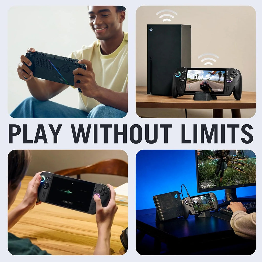 ASUS ROG Ally X - Konsola przenośna do gier 7" Full HD 120Hz (AMD Ryzen AI Z2 Extreme, 24GB RAM, 1TB SSD, Bateria 80Wh, Windows 11, Otrzymaj 3 miesiące darmowego Game Pass Premium) - Kolor Czarny