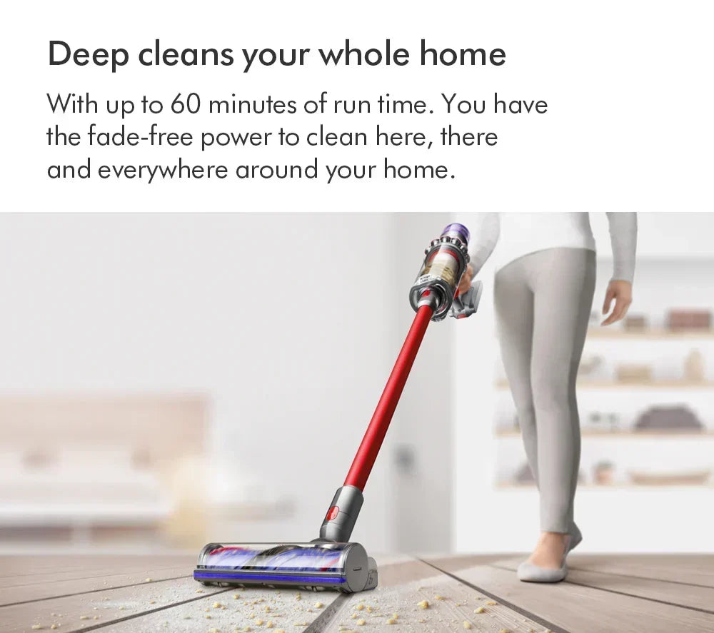 2026 Dyson V11 Extra Bezprzewodowy Odkurzacz Pionowy – Do 60 minut pracy – Wykończenie niklowo-czerwone