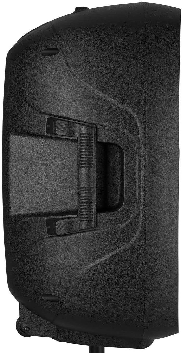 Vonyx VPS152A Aktywny zestaw głośnikowy (2 szt.) 1000 W, przenośny, aktywny/pasywny, Bluetooth, 15 cali, mikrofon przewodowy, pilot, statywy, odtwarzacz MP3 z USB/SD, diody LED