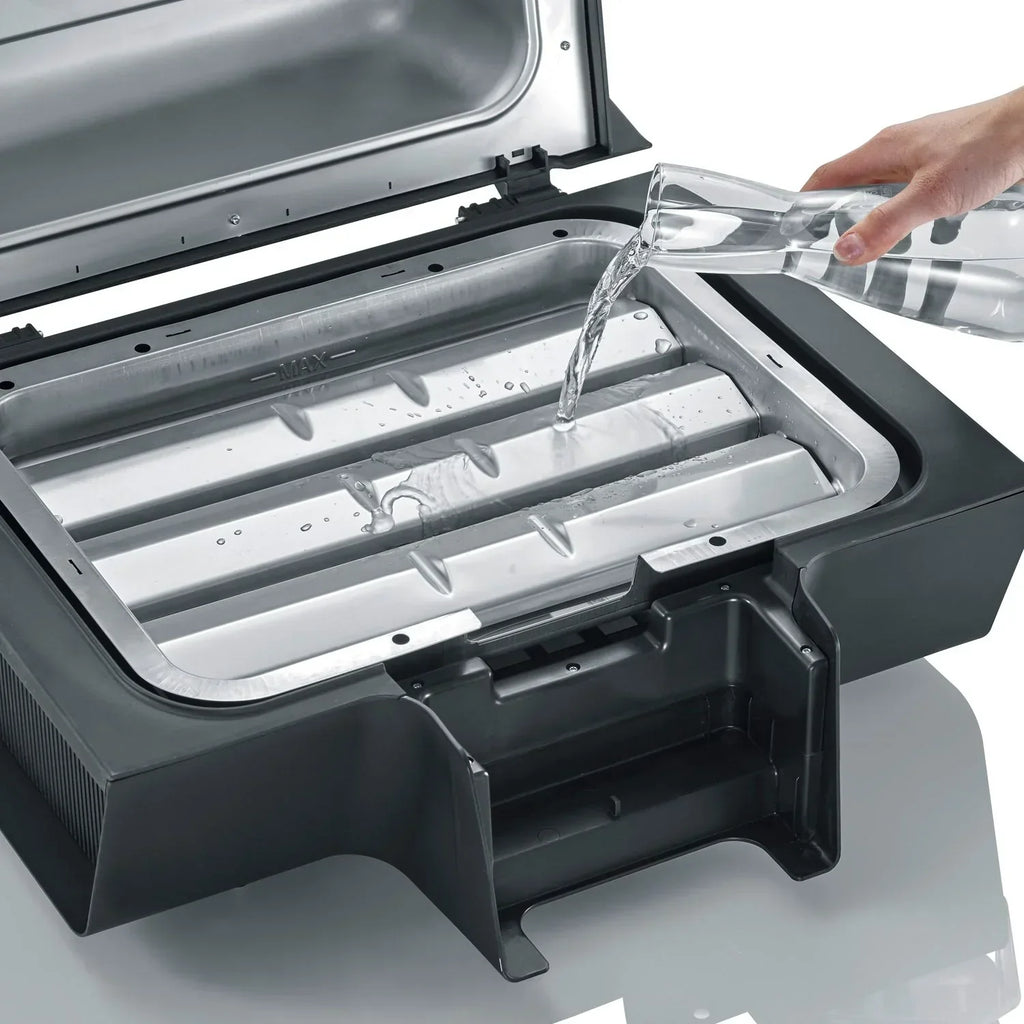 Grill elektryczny Barbacoa z cyfrowym wyświetlaczem OLED Sevo GT czarny PG 8106 Severin