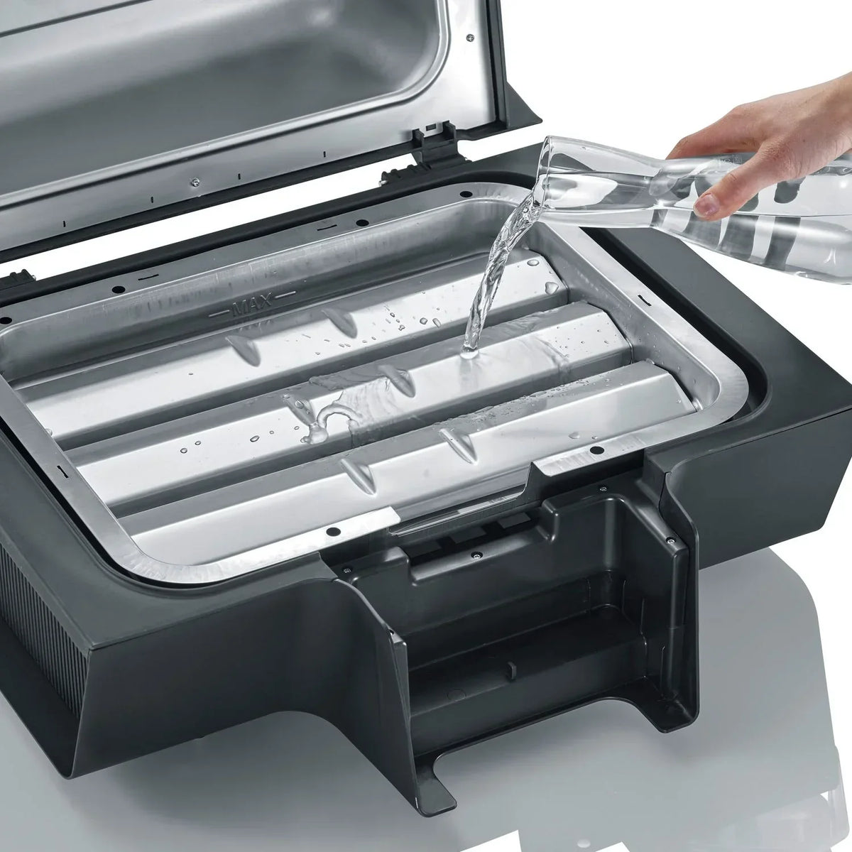 Grill elektryczny Barbacoa z cyfrowym wyświetlaczem OLED Sevo GT czarny PG 8106 Severin