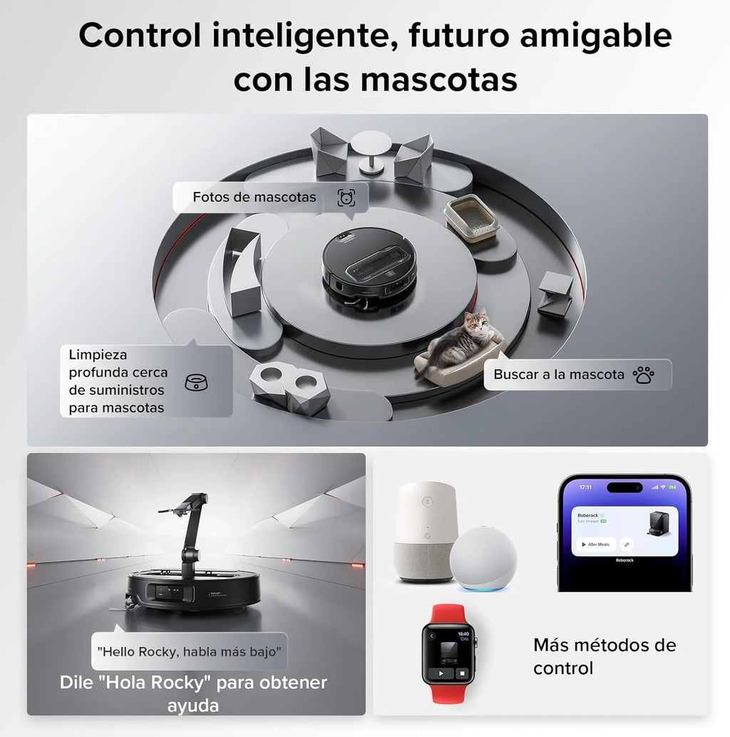 roborock Saros Z70 Robot odkurzający z 5-osiowym składanym ramieniem OmniGrip, siłą ssania 22000 Pa, podwójnym systemem zapobiegającym plątaniu się, ultracienką konstrukcją 7,98 cm i możliwością omijania 108 rodzajów przeszkód, czarny