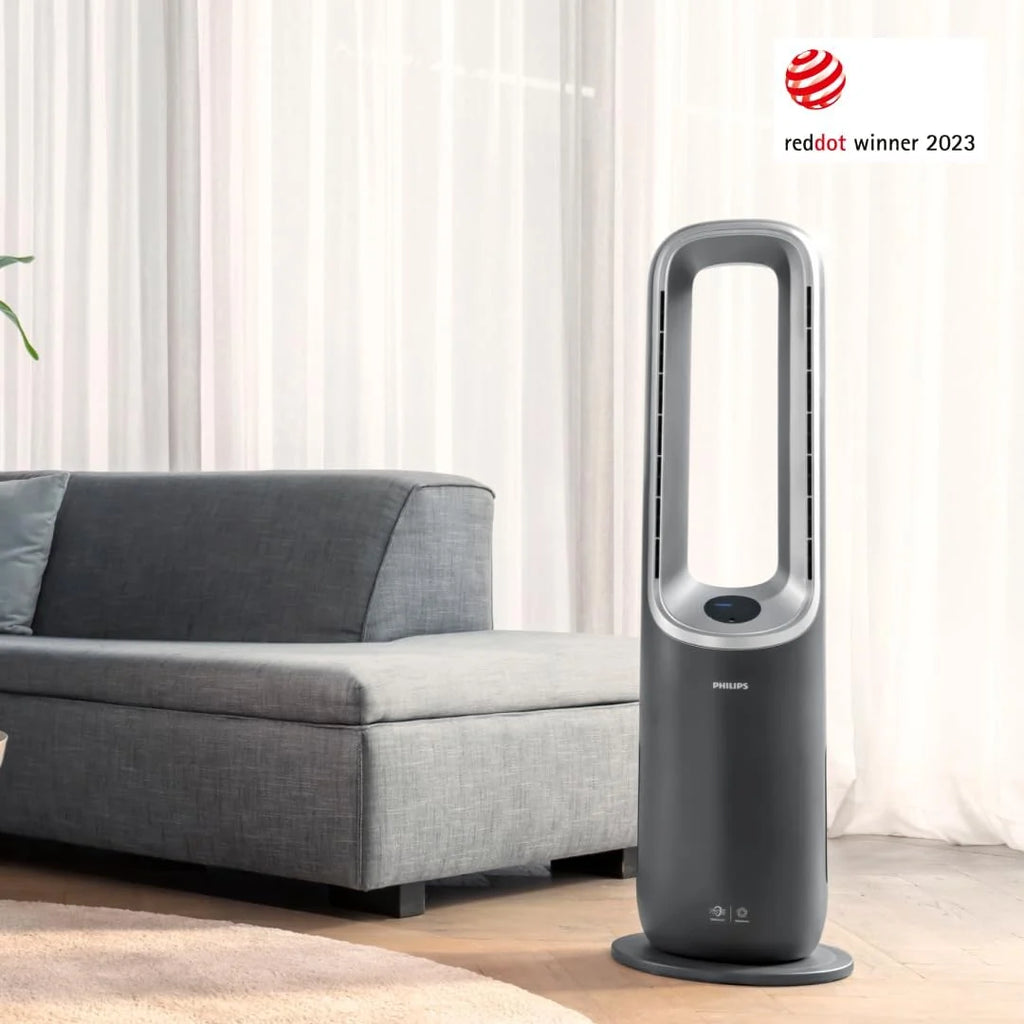 Philips Oczyszczacz i nawilżacz powietrza 2 w 1 z serii 3000, 131 m², filtr NanoProtect HEPA i filtr z aktywnym węglem usuwa 99,97% wszystkich niewidocznych cząstek, kolor biały (AC3737/10)