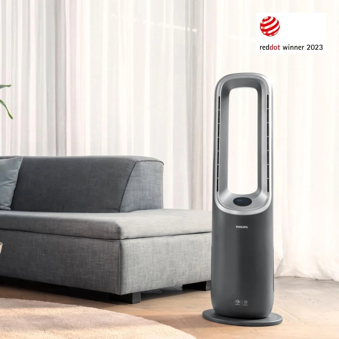 Philips Oczyszczacz i nawilżacz powietrza 2 w 1 z serii 3000, 131 m², filtr NanoProtect HEPA i filtr z aktywnym węglem usuwa 99,97% wszystkich niewidocznych cząstek, kolor biały (AC3737/10)