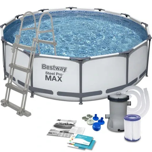 SWIMMING POOL STEEL FRAME WITH PUMP 305 X 76 CM FULL SET 18IN1 BESTWAY