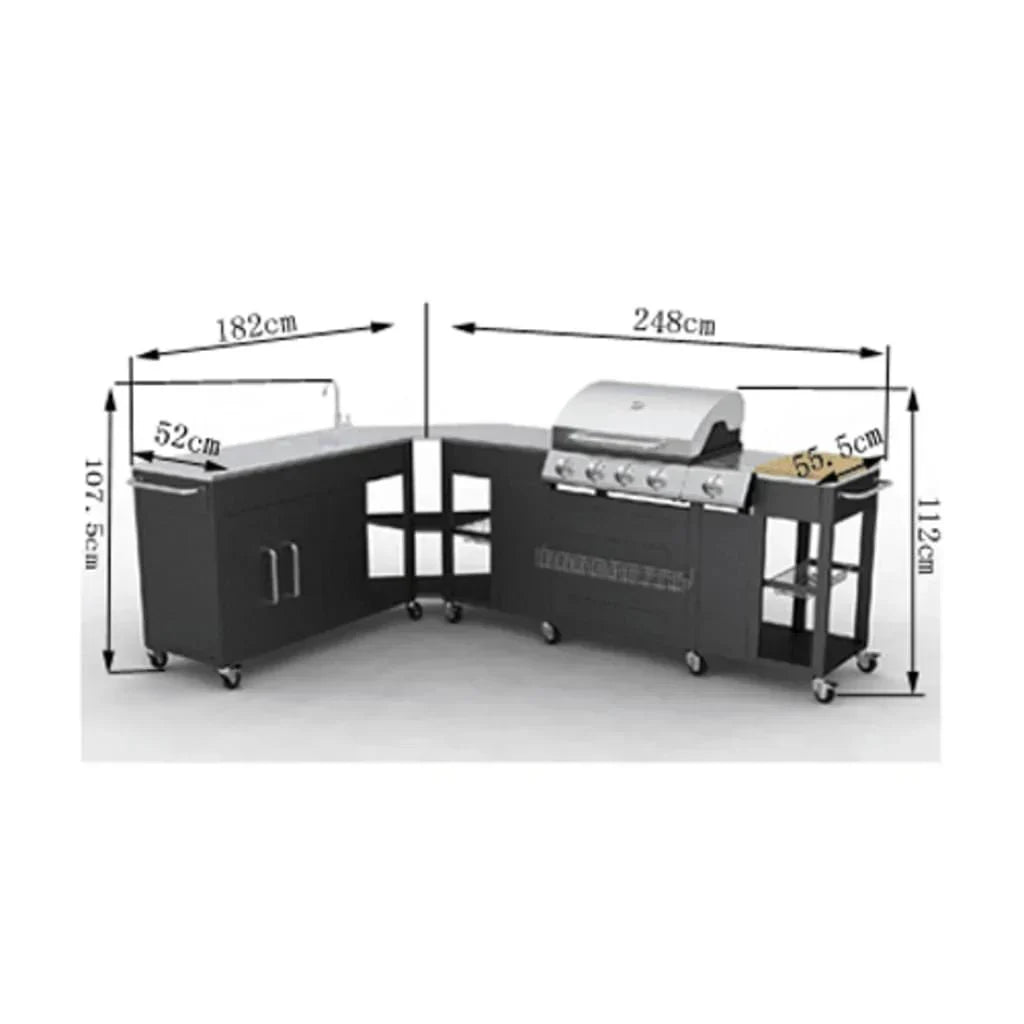 Grill gazowy Barbacoa 4+1 palniki VidaXL