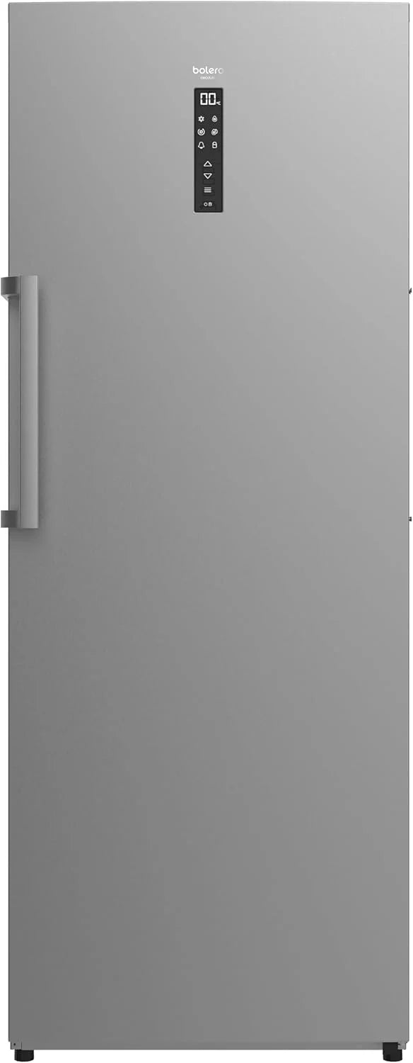 Cecotec Zamrażarka Pionowa 380L Bolero CoolMarket UF 380 Inox. Silnik Inverter Plus, Oszczędność Energii, Total No Frost, Wyświetlacz Sterowania, Możliwość Konwersji na Lodówkę, Stal Nierdzewna