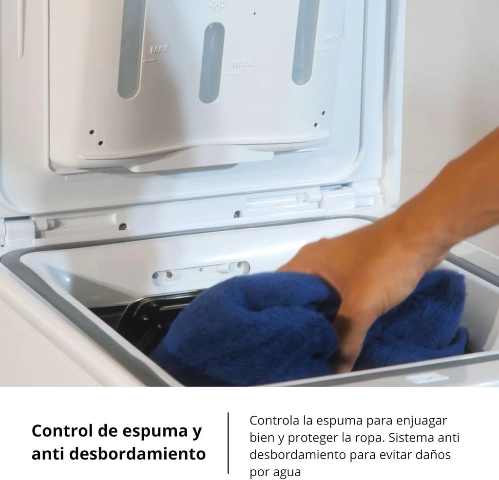 Corberó - Pralka Ładowana Od Góry 6.5kg| CLACSM6524 | 1200 obr/min | 16 Programów, Funkcja Pary, ECO, Czyszczenie bębna| Opóźniony start| Szybkie pranie | Łatwe prasowanie | Wskaźniki LED | Biała