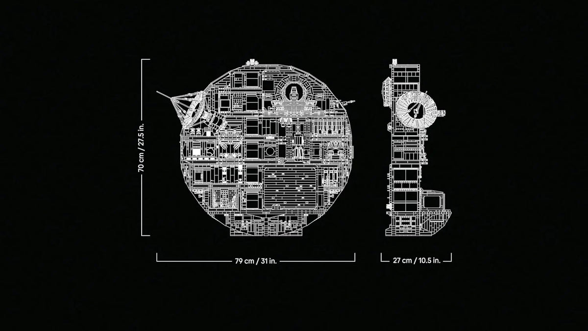 Star Wars 75419 Gwiazda Śmierci – interaktywny model UCS dla dorosłych z 36 minifigurkami, w tym Luke'a Skywalkera, Hana Solo i Dartha Vadera – kolekcjonerski prezent dla fanów i fanek
