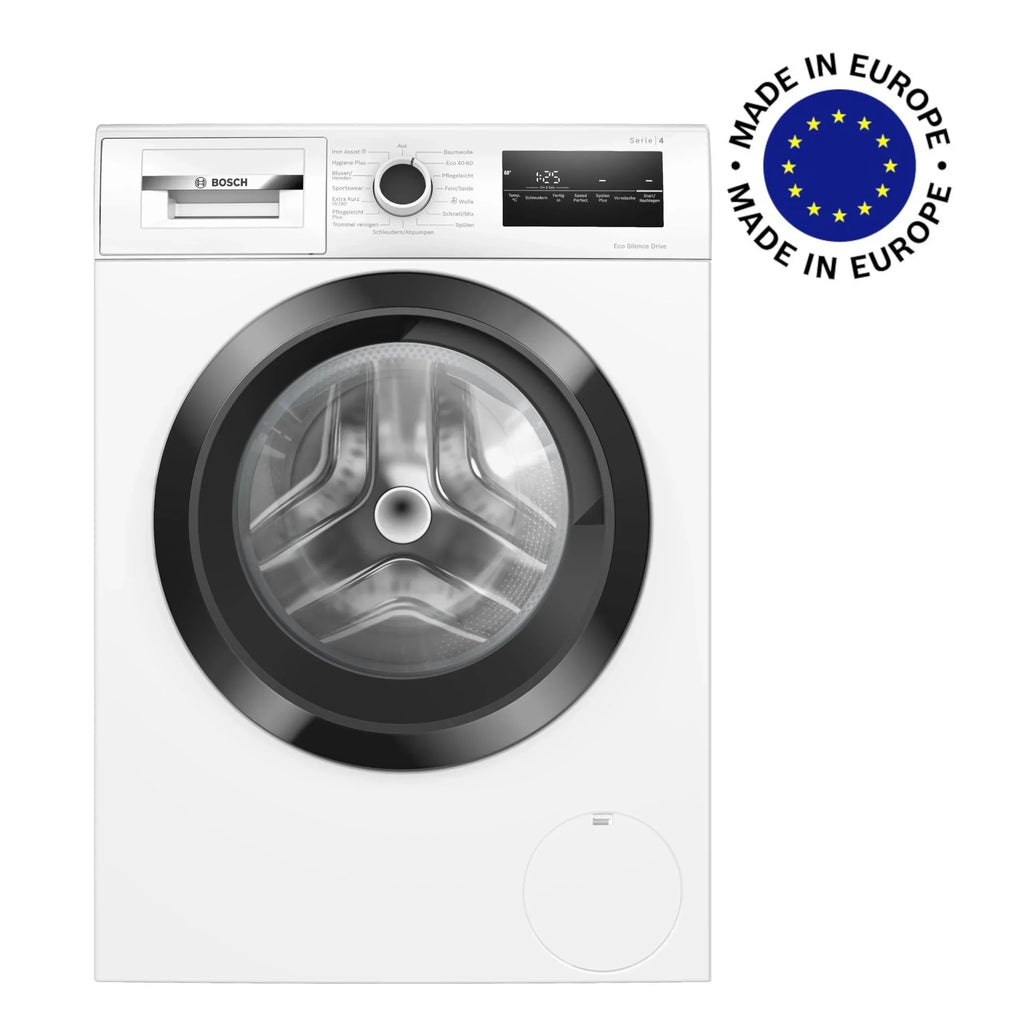 2025 Bosch WAN282K3, Serie 4, Pralka ładowana od przodu, 8 kg, 1400 obr./min, SpeedPerfect, maksymalna oszczędność energii i wody, funkcja dokładania prania, wyjątkowo higieniczna, AquaStop, IronAssist