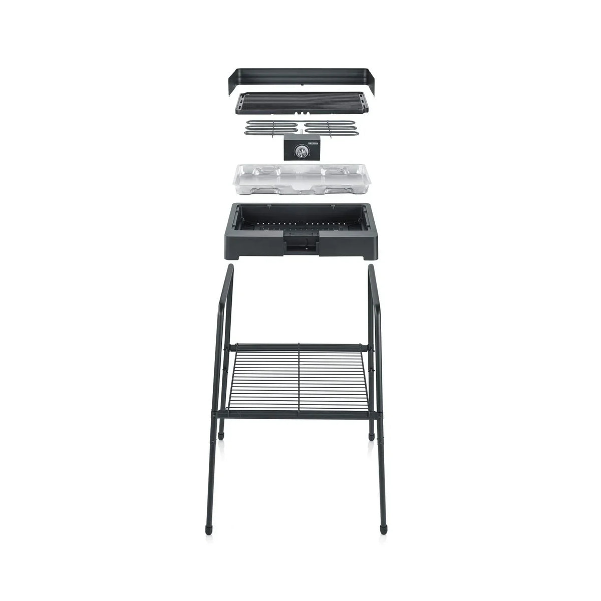 Grill elektryczny stojący z rusztem ryflowanym 2200 W PG 8568 Severin