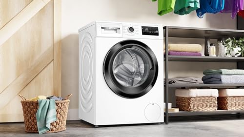 2025 Bosch WAN282K3, Serie 4, Pralka ładowana od przodu, 8 kg, 1400 obr./min, SpeedPerfect, maksymalna oszczędność energii i wody, funkcja dokładania prania, wyjątkowo higieniczna, AquaStop, IronAssist