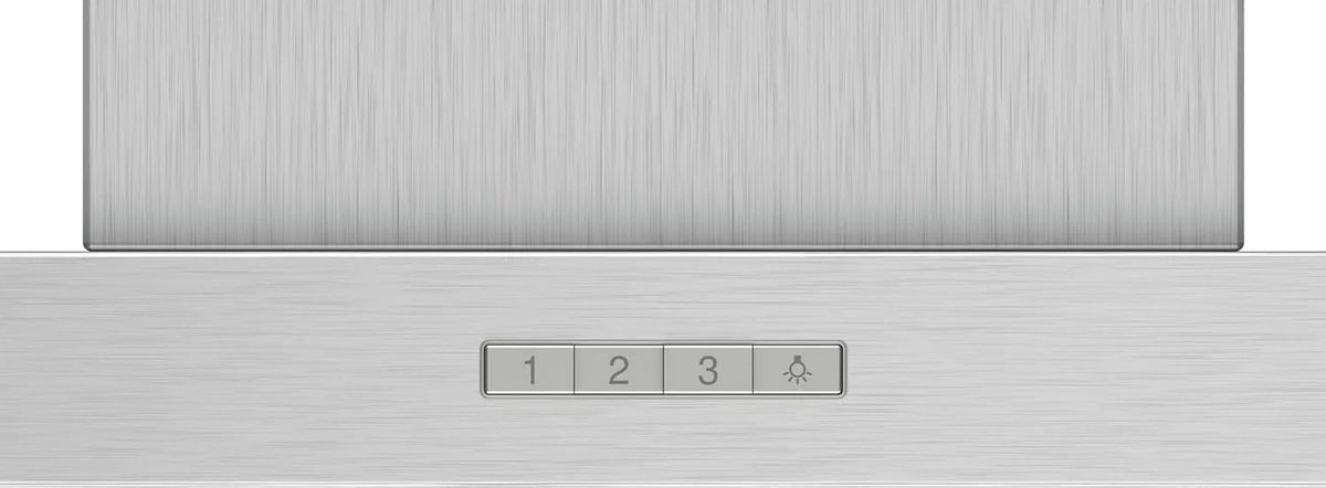 Bosch - Okap kominowy, 90 cm, seria 2, sterowanie mechaniczne, oświetlenie LED, stal nierdzewna, DWB96BC50