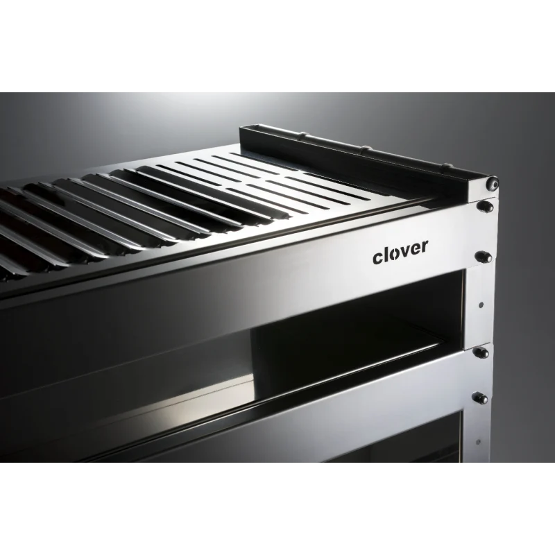 Grill węglowy Clover na kółkach ze stali nierdzewnej,,