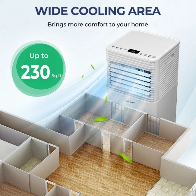 Przenośny klimatyzator 3 w 1 o mocy 8000 BTU z funkcją osuszania i wentylatora