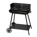 Grill węglowy Lolahome ze stalowym rusztem, 57x38x80 cm, czarny