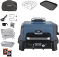 Ninja Woodfire Pro Connect XL Grill elektryczny BBQ i wędzarnia ze sterowaniem przez aplikację, 2 cyfrowe sondy, duży grill zewnętrzny i 7 w 1, smażenie beztłuszczowe, OG901EUAMZ