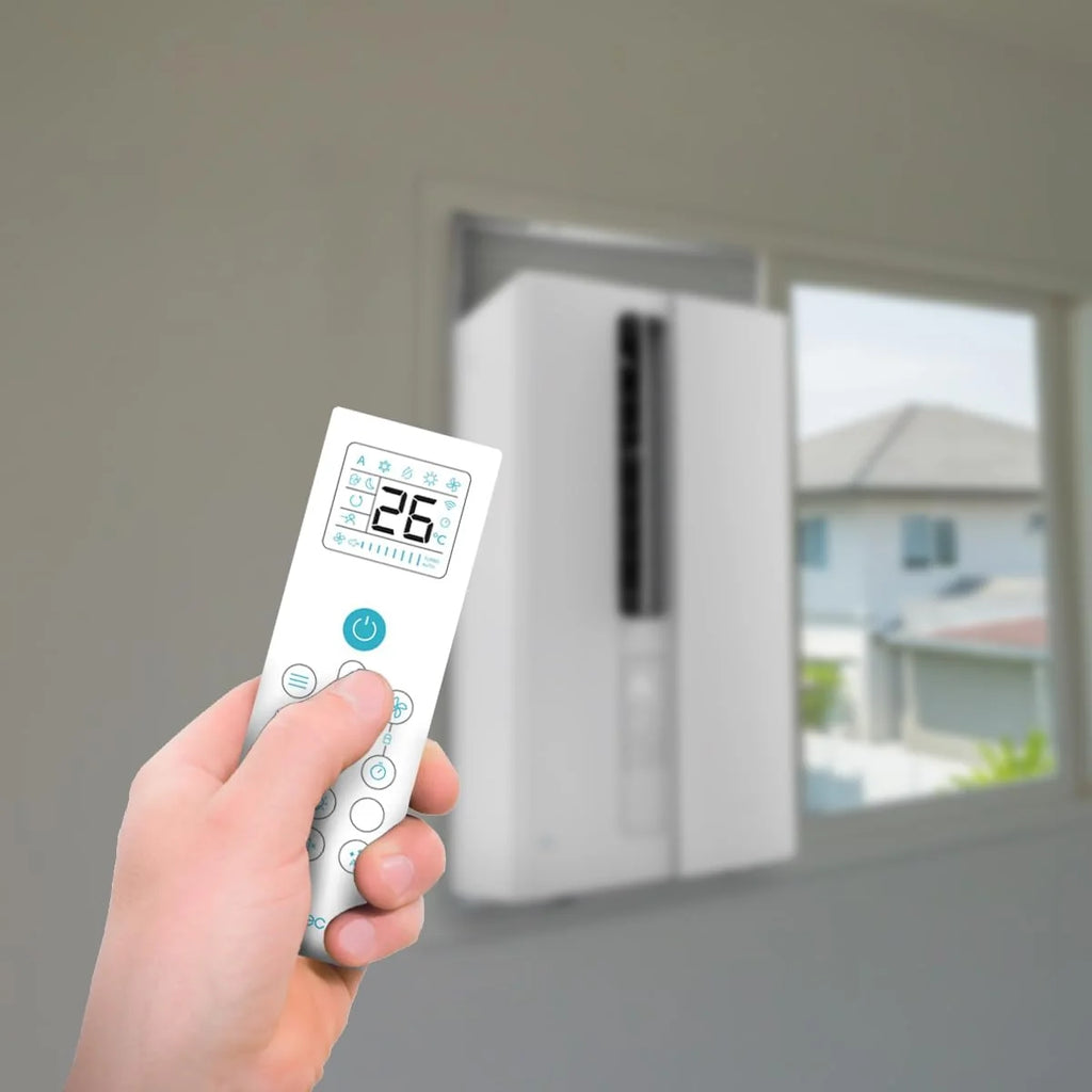 Cecotec Klimatyzator Okienny z Pilotem Windowclima 9000 Inverter. 9000 BTU, System Inwerterowy, Sterowanie Dotykowe i Wyświetlacz LED, 5 Trybów, Timer do 24h, Zasięg 22m2