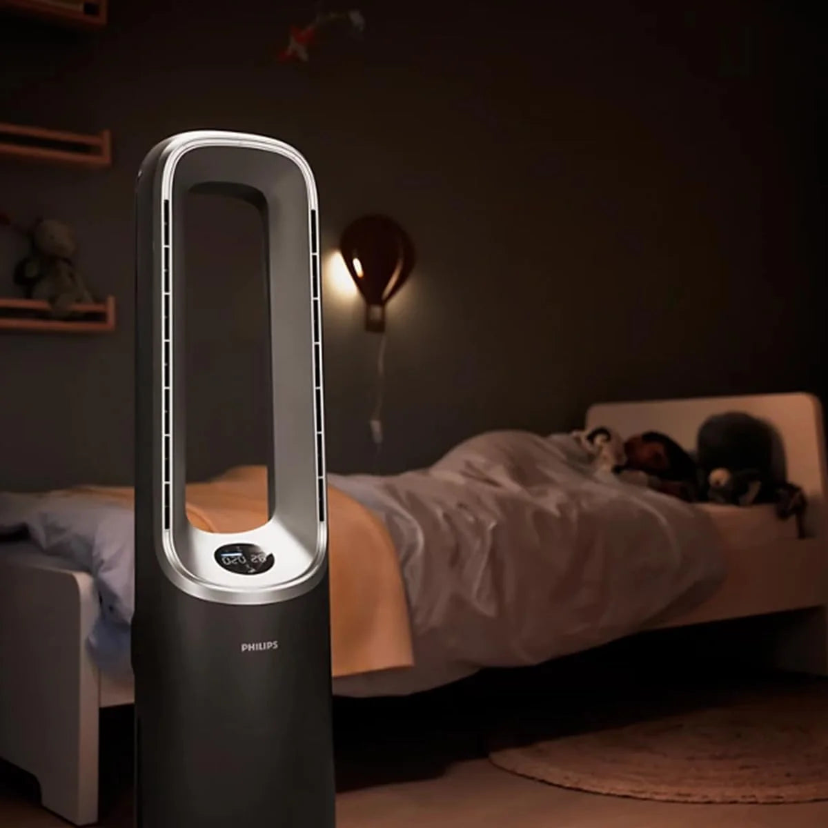 Philips Oczyszczacz i nawilżacz powietrza 2 w 1 z serii 3000, 131 m², filtr NanoProtect HEPA i filtr z aktywnym węglem usuwa 99,97% wszystkich niewidocznych cząstek, kolor biały (AC3737/10)