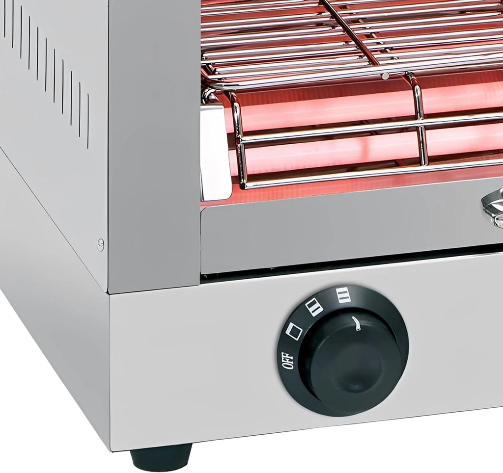 MBH - Elektryczny toster przemysłowy 2-poziomowy INOX dla GASTRONOMII. Profesjonalny piec do opiekania pieczywa do barów i restauracji.