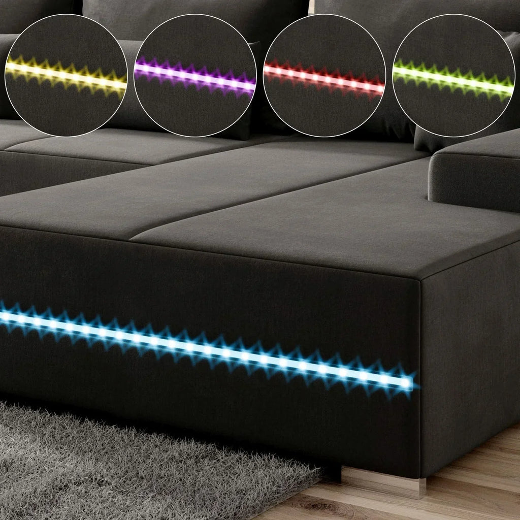 2025 Sofa narożny Malbun z oświetleniem LED