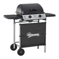 Grill Gazowy Outsunny Stal PP, 104x49x99 cm, Czarny