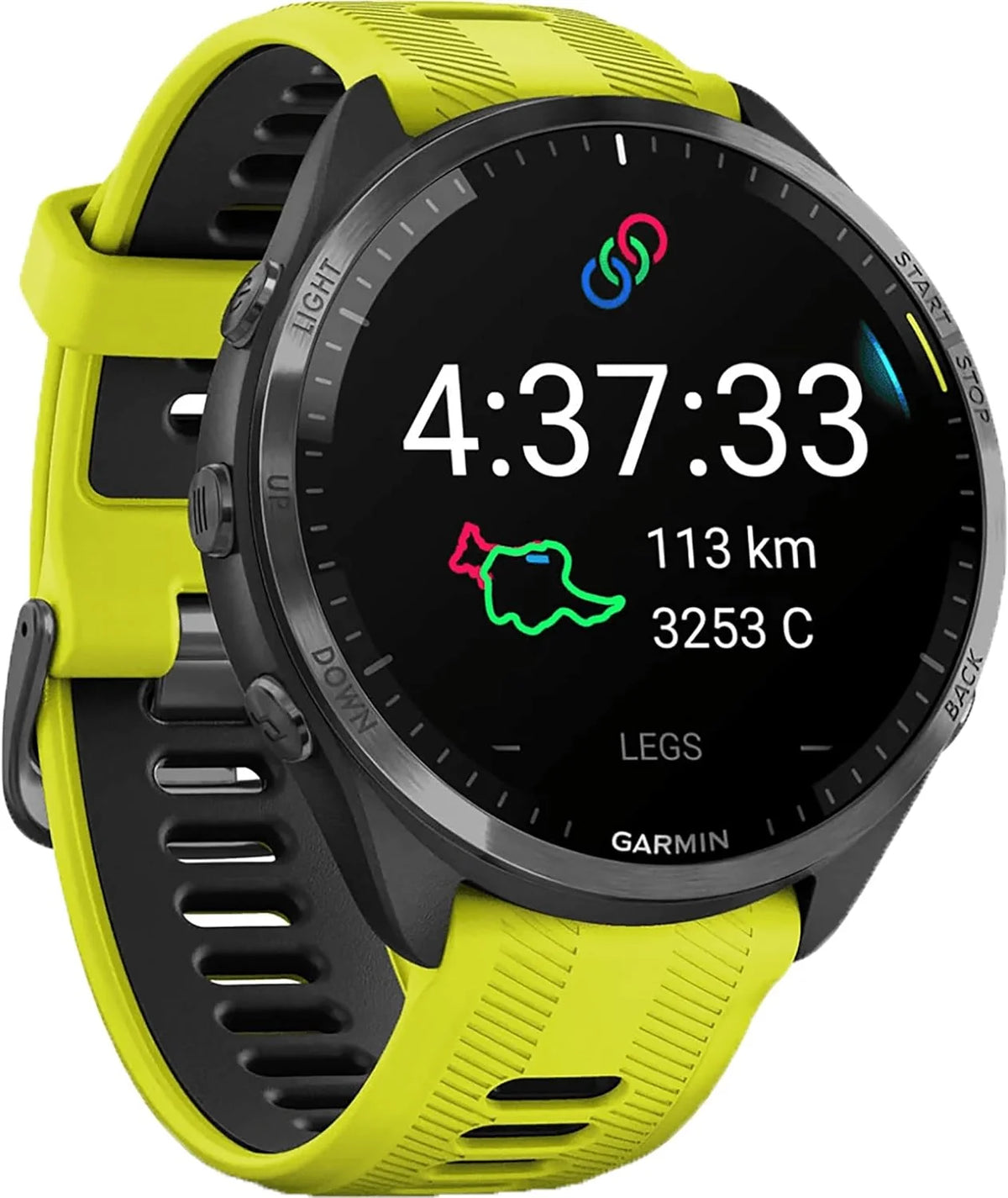 Smartwatch Garmin Forerunner 965 dla biegaczy | 23 dni pracy na baterii w trybie smartwatcha z kolorowym wyświetlaczem i ekranem dotykowym Amoled | Wbudowane mapy i wskaźniki treningowe