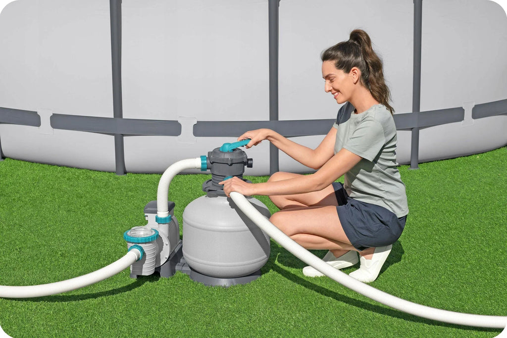 Bestway pompa piaskowa do basenu, filtr do basenów, 11355 L/h, złączki, węże