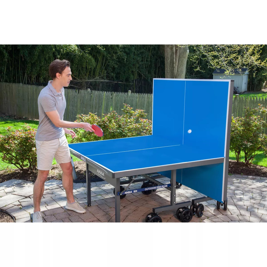 Stół do ping-ponga zewnętrzny JOOLA Nova Pro Plus z wodoodporną siatką, 274 x 152 cm, składany, aluminiowy blat
