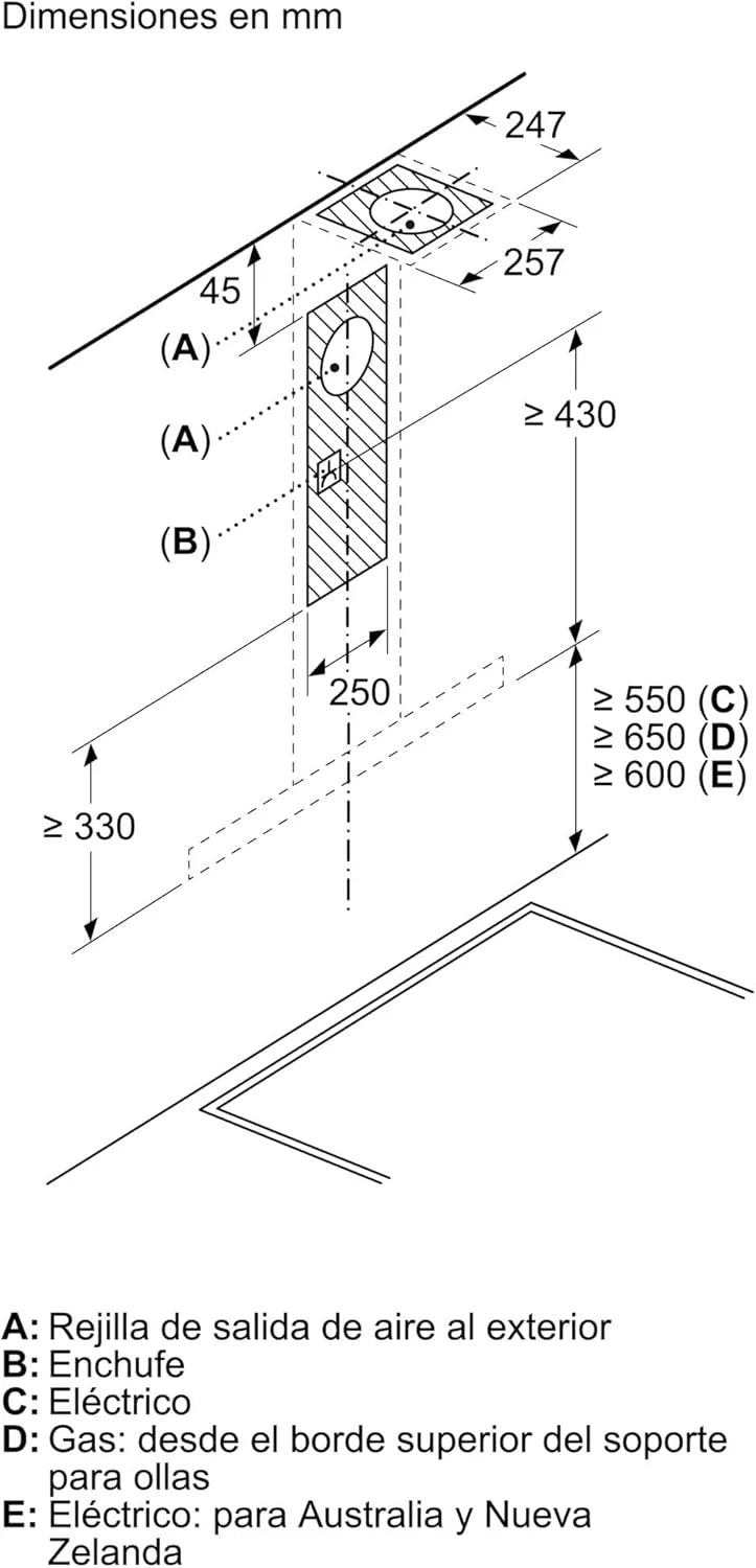 Balay - Dekoracyjny okap kominowy, szerokość 90 cm, oświetlenie LED, filtry przystosowane do mycia w zmywarce, stal nierdzewna, 3BC097EX