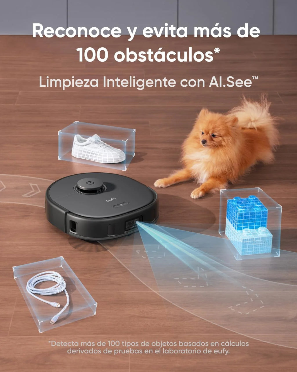 eufy X10 Pro Omni Robot Odkurzacz z Automatycznym Opróżnianiem i Obrotowymi Mopami, Podwójne Mopy z Automatycznym Podnoszeniem 12 mm, Wykrywanie Dywanów, AI Omijanie Przeszkód, Automatyczne Mycie i Suszenie, Czarny