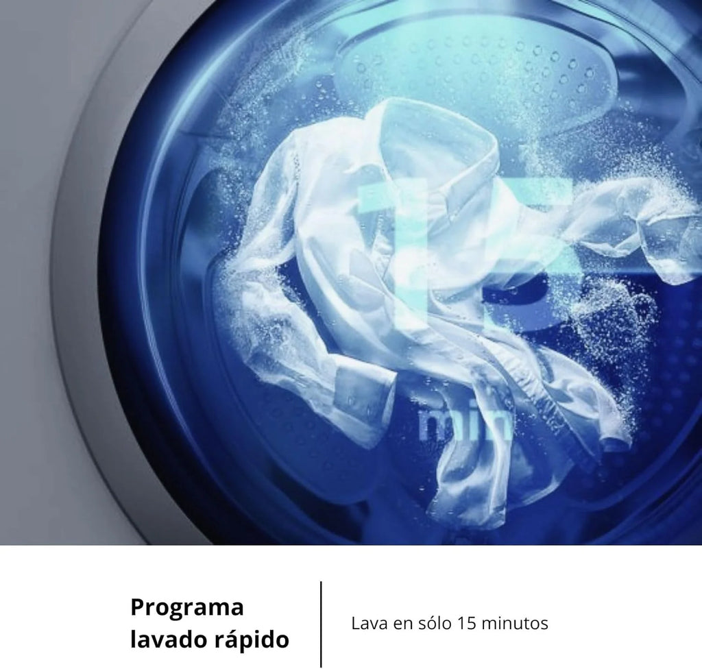 Corberó - Pralka Ładowana Od Góry 6.5kg| CLACSM6524 | 1200 obr/min | 16 Programów, Funkcja Pary, ECO, Czyszczenie bębna| Opóźniony start| Szybkie pranie | Łatwe prasowanie | Wskaźniki LED | Biała