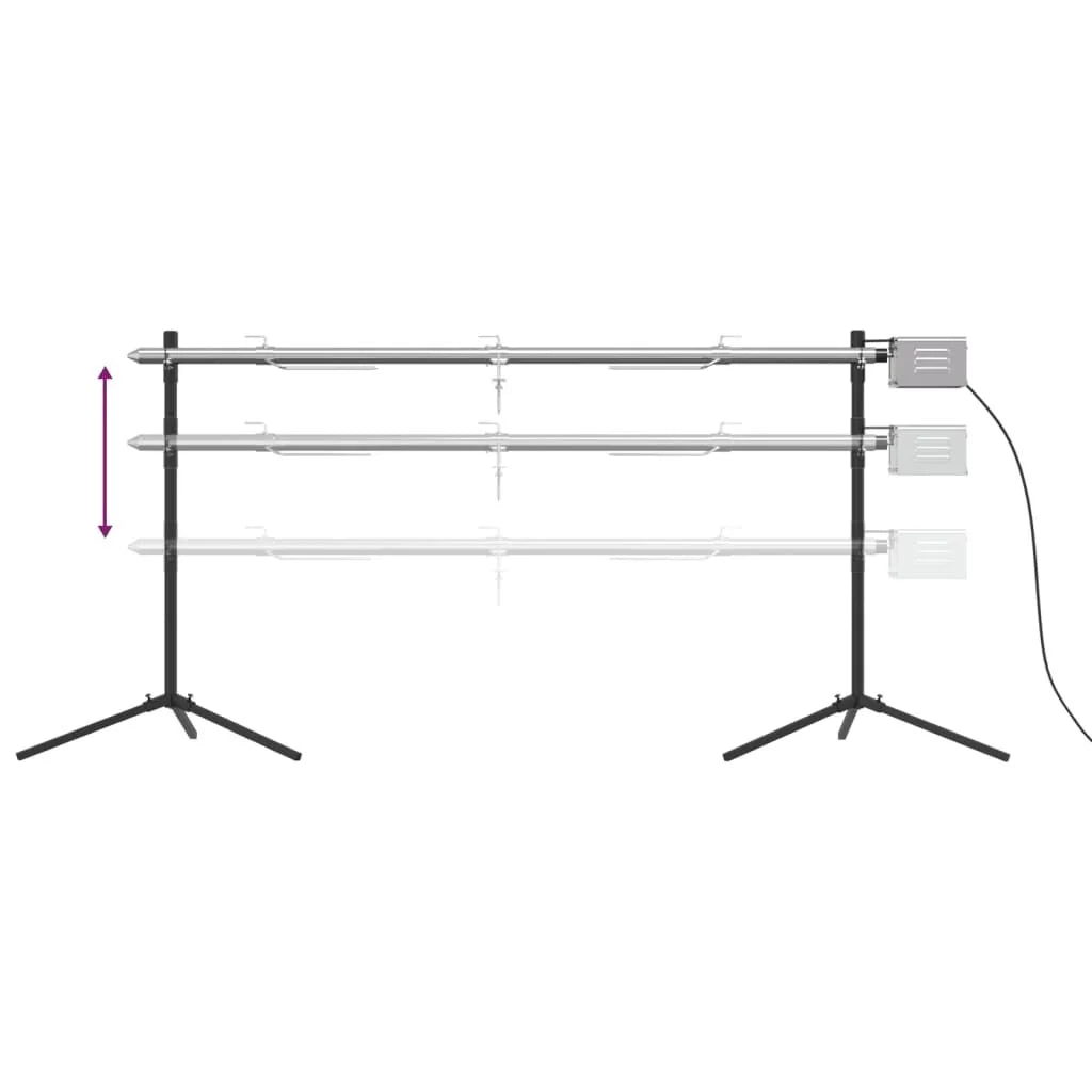 Automatyczny grill z silnikiem stal nierdzewna 150x46,5x82,5 cm Vidaxl