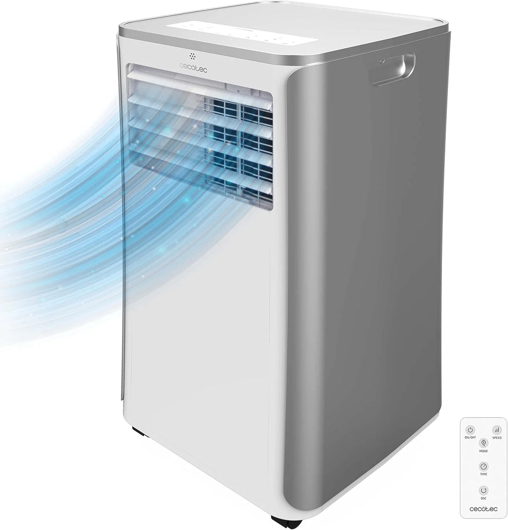 Cecotec Klimatyzator przenośny z pilotem ForceClima 9100. 9000 BTU, niskie zużycie energii, wyświetlacz LED, 4 tryby, 2 prędkości, zasięg 20-25m2