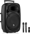 Vonyx Verve46 Mocny Głośnik Bluetooth 1000 W, Przenośny Głośnik Aktywny z Mikrofonem do Karaoke, Głośnik Bluetooth USB, SD, MP3, AUX, 2 Mikrofony UHF, Pilot, Subwoofer 15 Cali, Czarny