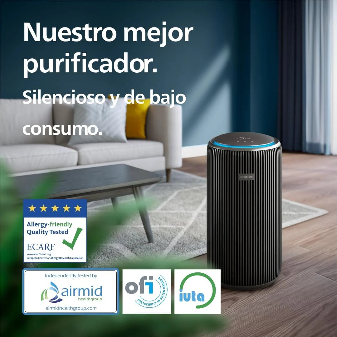 Oczyszczacz powietrza serii 4200, HEPA NanoProtect + podwójny filtr z aktywnym węglem, CADR 600m³/h dla 156m², bardzo cichy, inteligentny i energooszczędny (AC4221/11)
