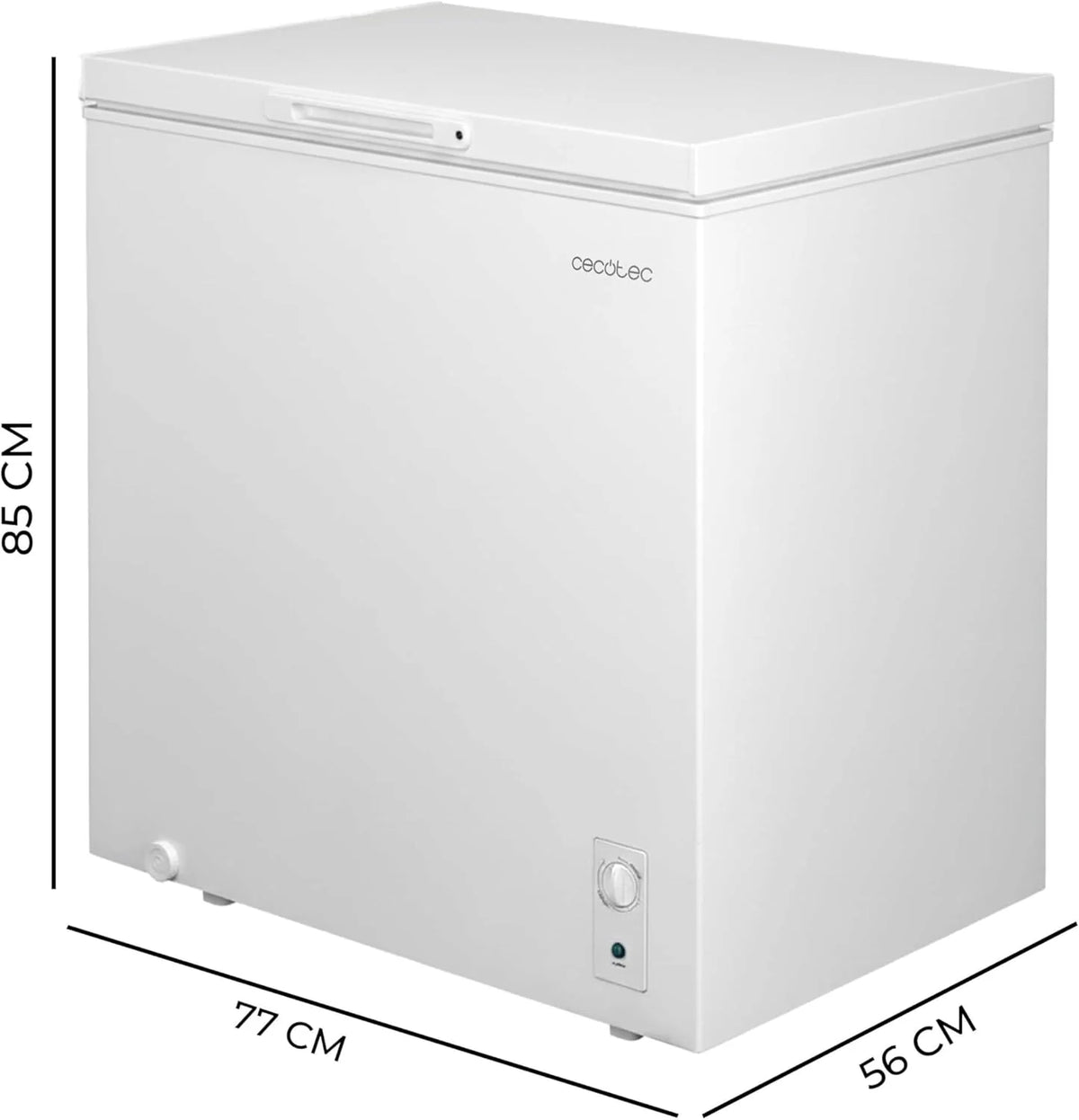 Cecotec Congelador Horizontal 198L Bolero CoolMarket Chest 198M White D. Kosz z uchwytami, Mechaniczne sterowanie LED, UltraContact D-Cool, Podwójna funkcja, Drzwi ZeroG (80º-30º), Szybkie zamrażanie, Kompaktowy