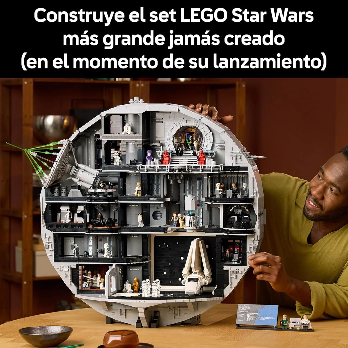 Star Wars 75419 Gwiazda Śmierci – interaktywny model UCS dla dorosłych z 36 minifigurkami, w tym Luke'a Skywalkera, Hana Solo i Dartha Vadera – kolekcjonerski prezent dla fanów i fanek
