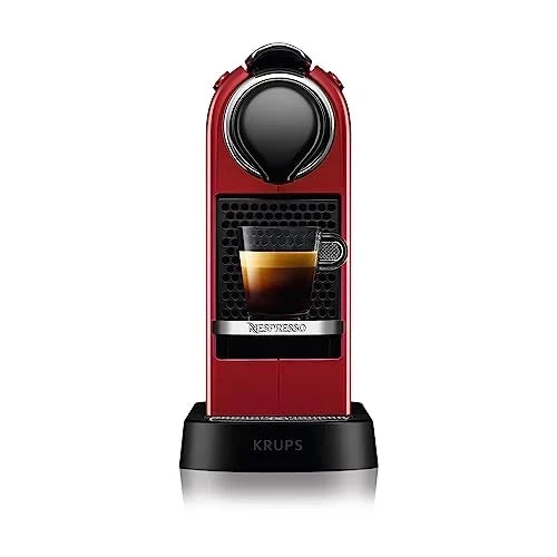 2025 Ekspres do kawy na kapsułki Krups Nespresso Pixie Redesign | Espresso i Lungo | Styl industrialny | Niskie zużycie energii | Automatyczne wyłączanie | Regulowana tacka | Kapsułki nadające się do recyklingu | Model XN306T