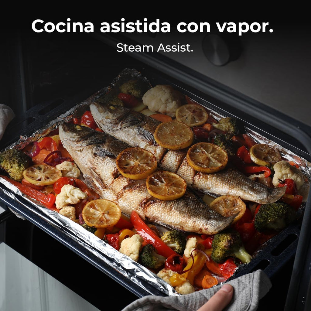 Piekarnik do zabudowy Cecotec Multifunción 70L Bolero Hexa M236000 Inox Time. 2800W, 6 funkcji, Timer, Steam Base XXL, Steam Assist, Steam EasyClean, wentylator chłodzący, tryb rozmrażania, Eco, konwekcja