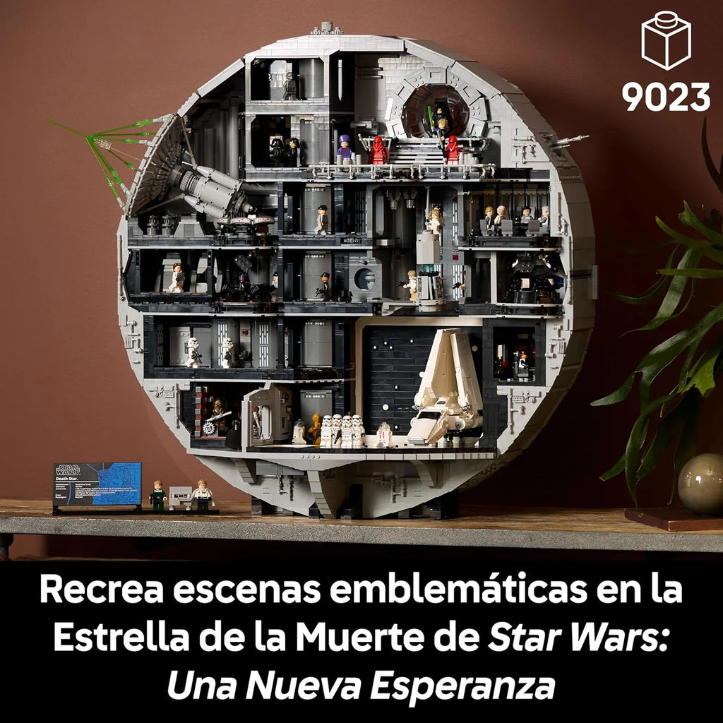 Star Wars 75419 Gwiazda Śmierci – interaktywny model UCS dla dorosłych z 36 minifigurkami, w tym Luke'a Skywalkera, Hana Solo i Dartha Vadera – kolekcjonerski prezent dla fanów i fanek