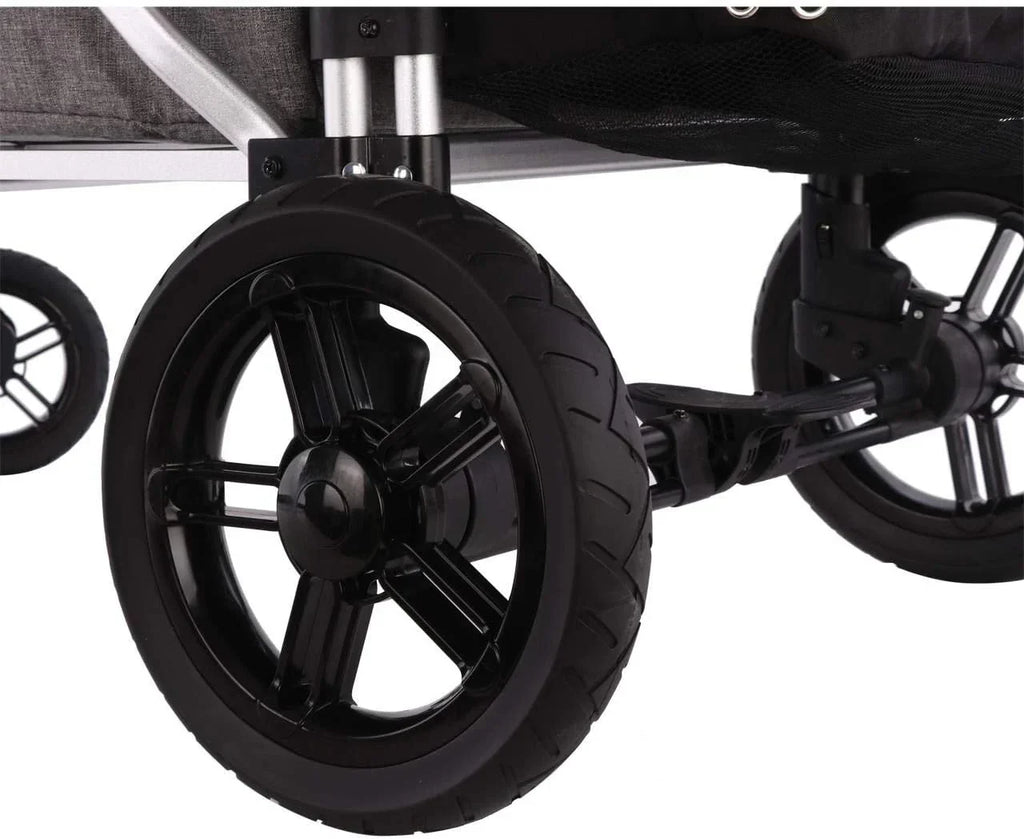 FUXTEC FX-CTL900 Premium szary, oryginalny wózek składany dla dzieci, idealny do ogrodu, na plażę lub do miasta, pchanie lub ciągnięcie, obciążenie do 75 kg.