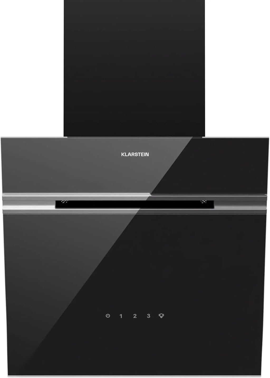 KLARSTEIN Alina Okap Kuchenny - 570 m³/h, Klasa A, LED, 54 dB, Recyrkulacja i Wyciąg, Ozdobny Okap, Sterowanie Dotykowe, Szerokość 39,8 cm, Czarny
