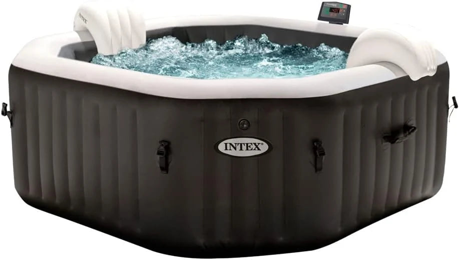 Intex Spa dmuchane ośmiokątne dla 4 osób, Deluxe z bąbelkami i dyszami wodnymi (55081)