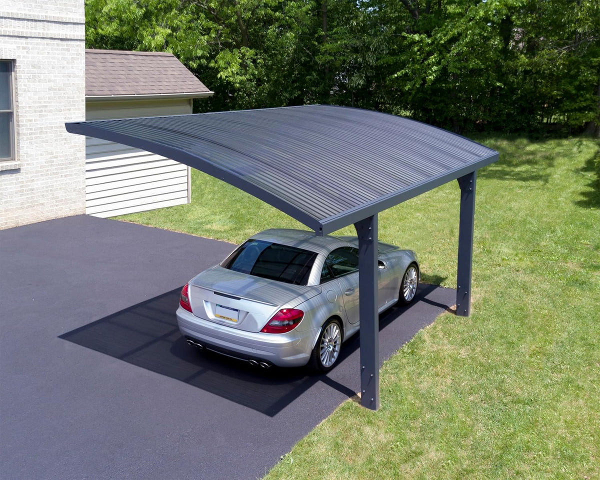 Carport Canopia by Palram Arizona 5000 z poliwęglanu, wytrzymałe i nierdzewne aluminium, które chroni samochód przed światłem słonecznym