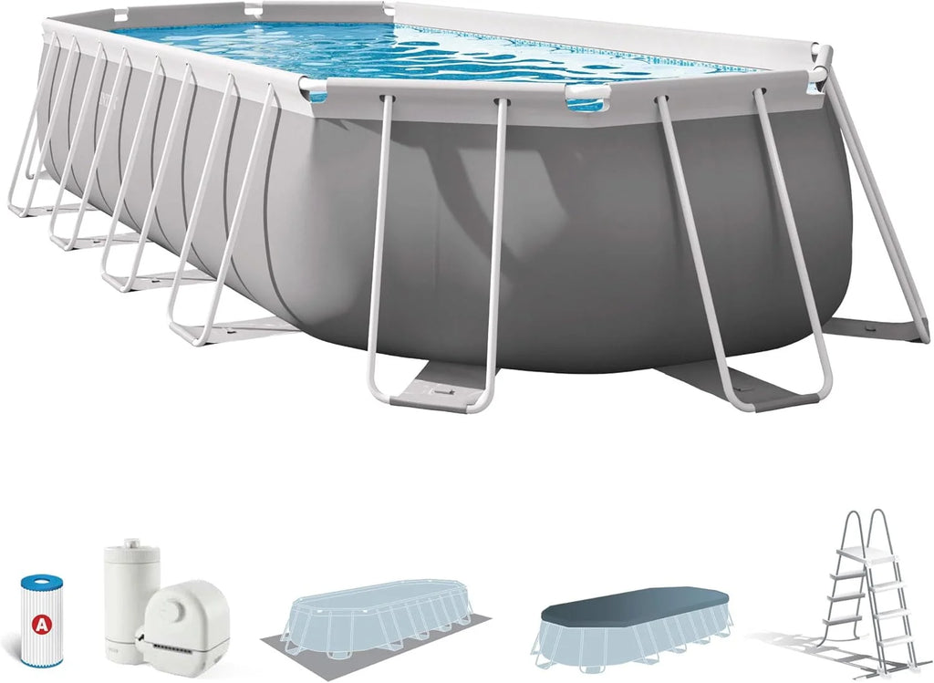 Intex 26798NP - Basen owalny stelażowy Intex Prism Frame 610x305x122 cm z pompą filtrującą