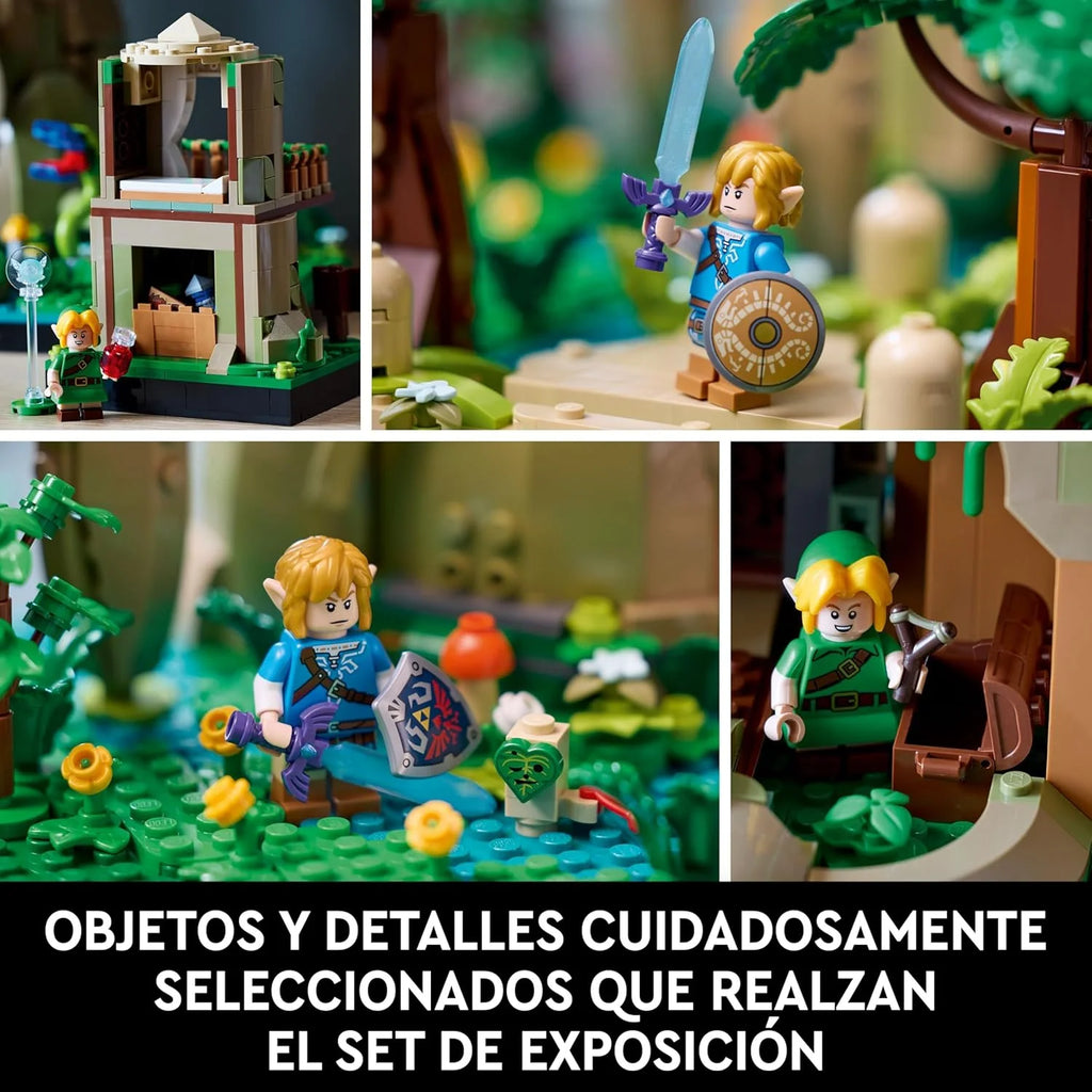 The Legend of Zelda Wielkie Drzewo Deku „2 w 1”, Zestaw Modelarski dla Dorosłych z Zeldą i 3 Minifigurkami Linka, Prezent dla Fanów Gier Wideo Ocarina of Time i Breath of The Wild 77092