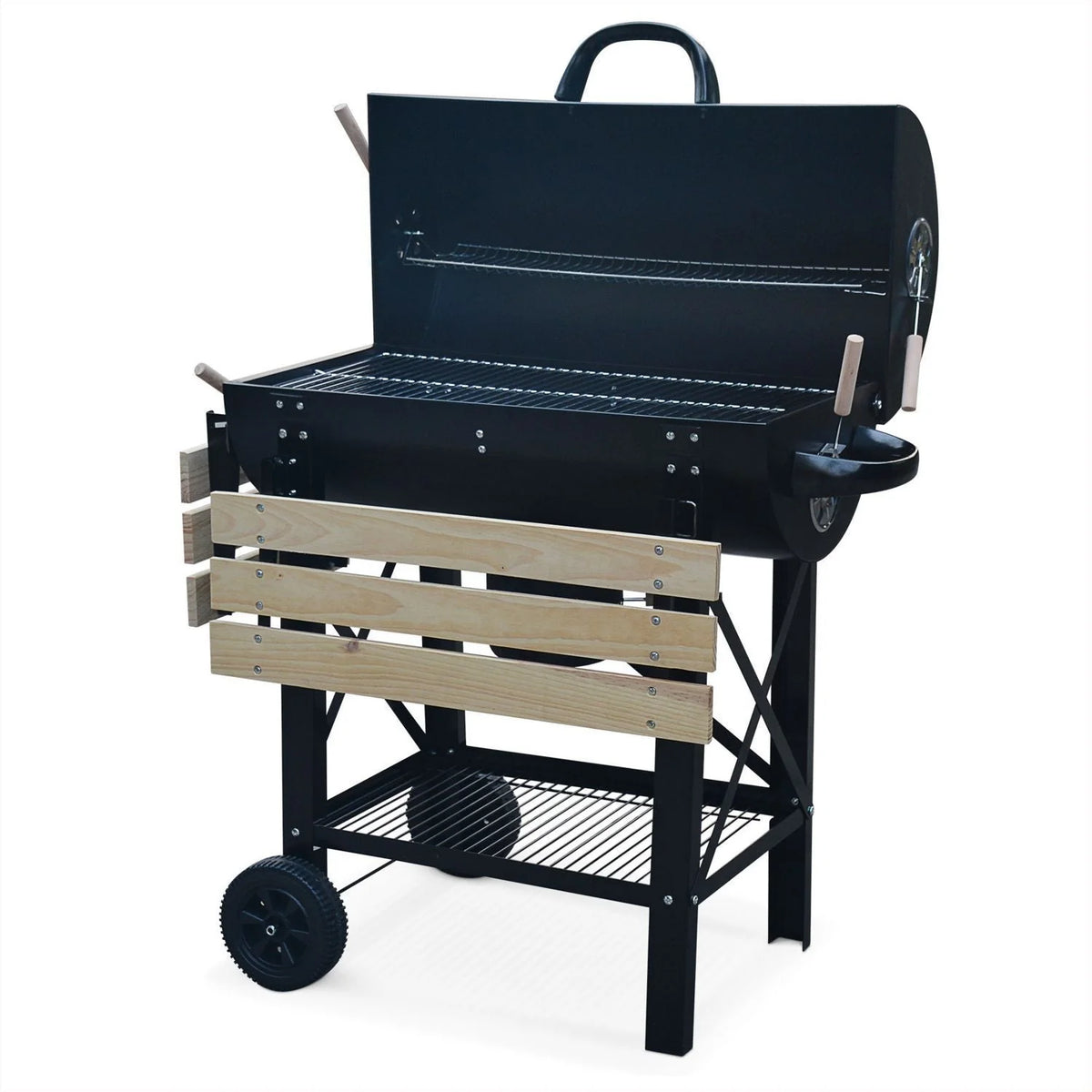 Grill węglowy Barbacoa Serge, kolor czarny, z popielnikiem -